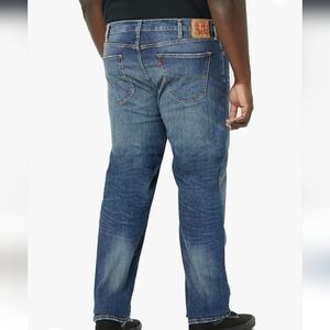 Levi's 40x32 559 medium distressed fade wash blue jeans men's 40 waist 32 length